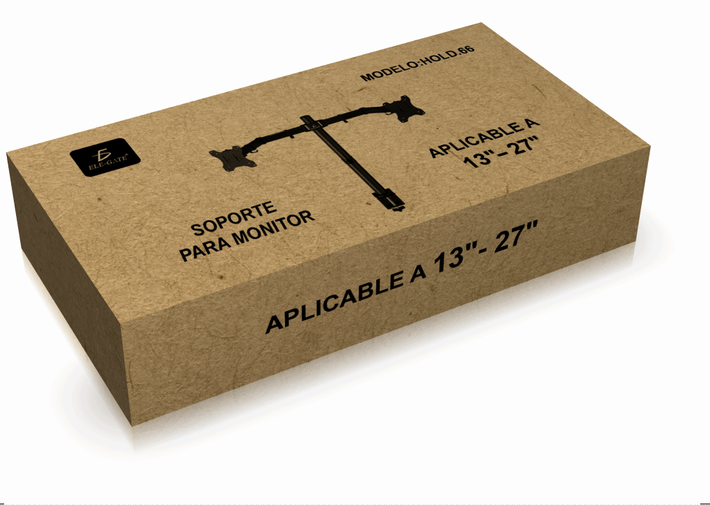 Soporte de Mesa Para Monitor TV Doble Para Montaje En Pared 13" a 27" - Image 5