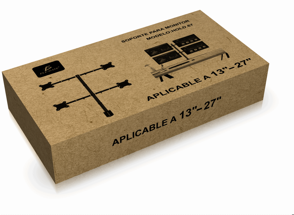 Soporte de Mesa Para 4 Monitor TV Para Montaje En Pared 13″ a 27″ - Image 5