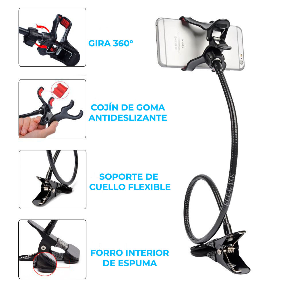 Soporte Universal Flexible Celular iPhone Mesa Cama 360° - Image 5