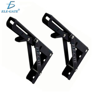 Soporte Ménsula Brazo P/repisa Abatible Plegable 8 Plugadas 1 Par Negro