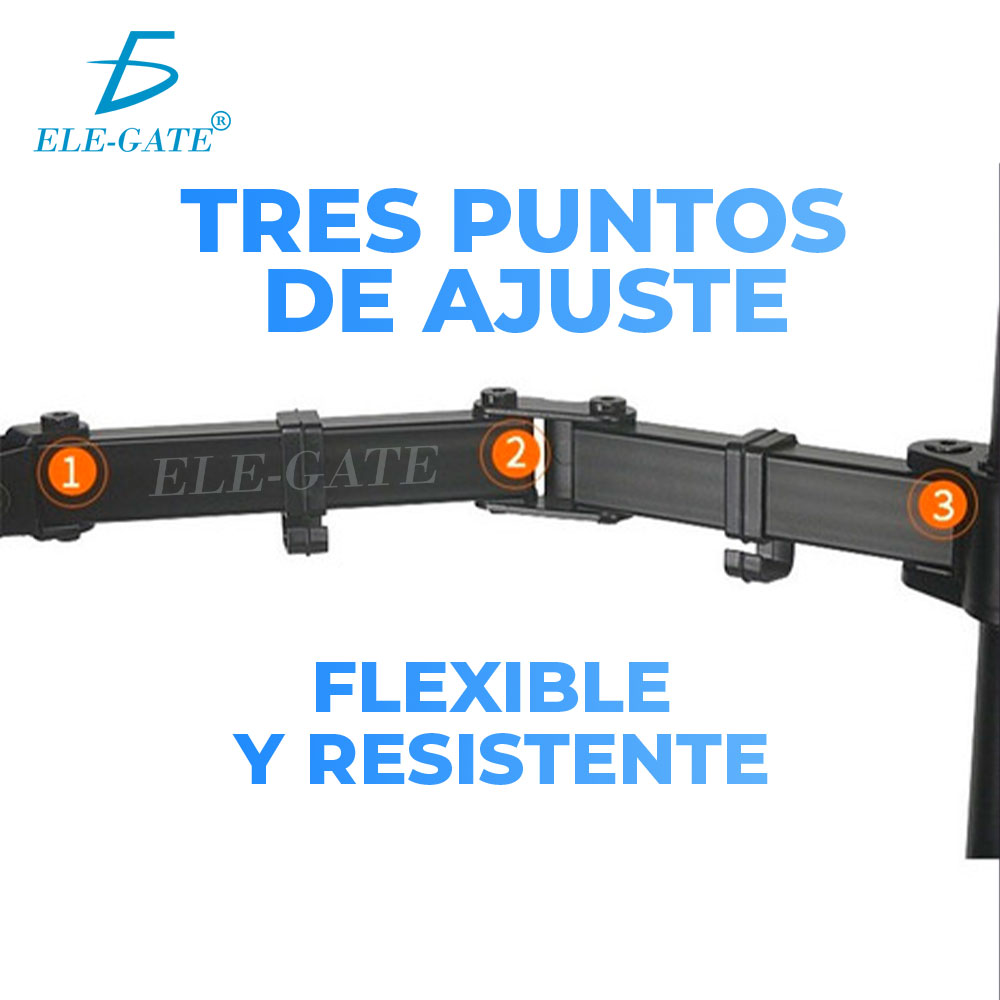 Soporte de Mesa Para 4 Monitor TV Para Montaje En Pared 13″ a 27″ - Image 4