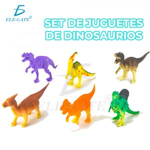 Pack 6 Pzs Juguete Dinosaurio Para Niños