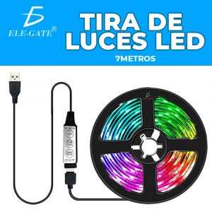 Tira De Luces Led Rgb 5050 7M Seguridad Para Festa Coche Luces Antiniebla 5v