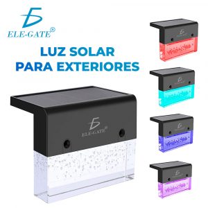Lámpara Solar Led 4 Colores Escalera Pared Luces Foco Para Jardín 4pzs