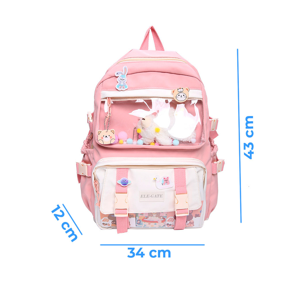 Set 4 Mochila Bolsas Escolar Estudiante Lona Gran Capacidad - Image 3