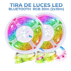 Tira De Luces Led App Bluetooth Control 5050 Rgb 20m (2x10m)
