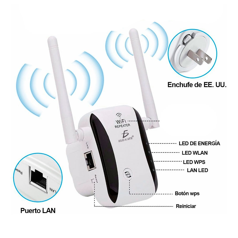 Repetidor Wifi Inalámbrico Router Con 2 Antenas - Image 3