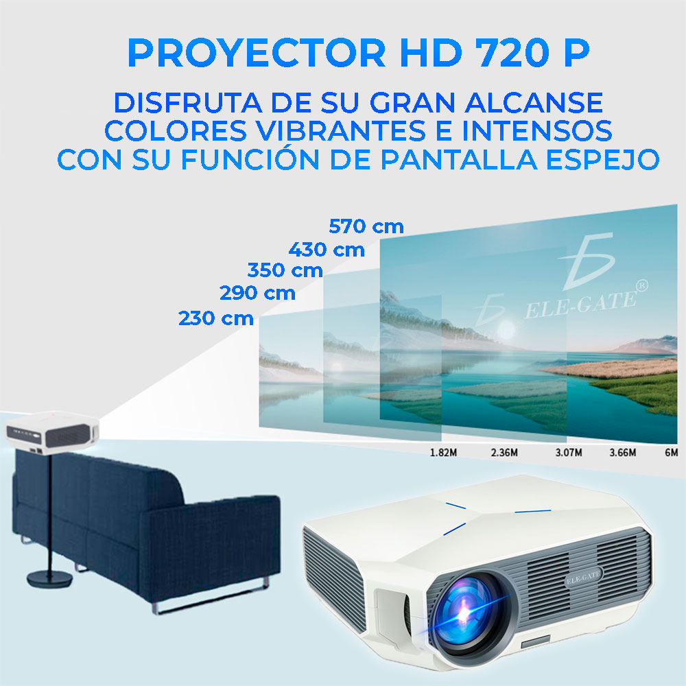 Mini Proyectores Portatil Led Hd 4k 4600 lumen - Image 2