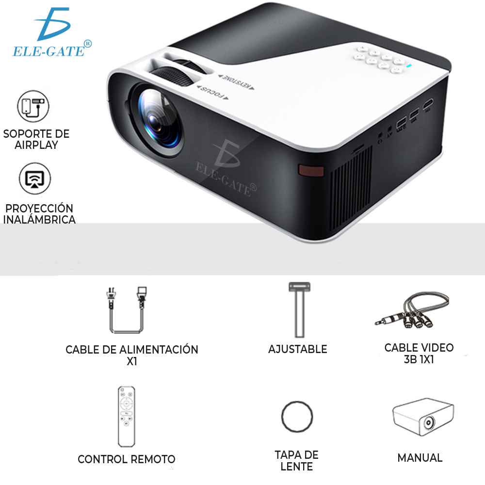 Proyector Bluetooth Wifi 5G Proyector portátil con Visualización Compatible con 4K. - Image 3