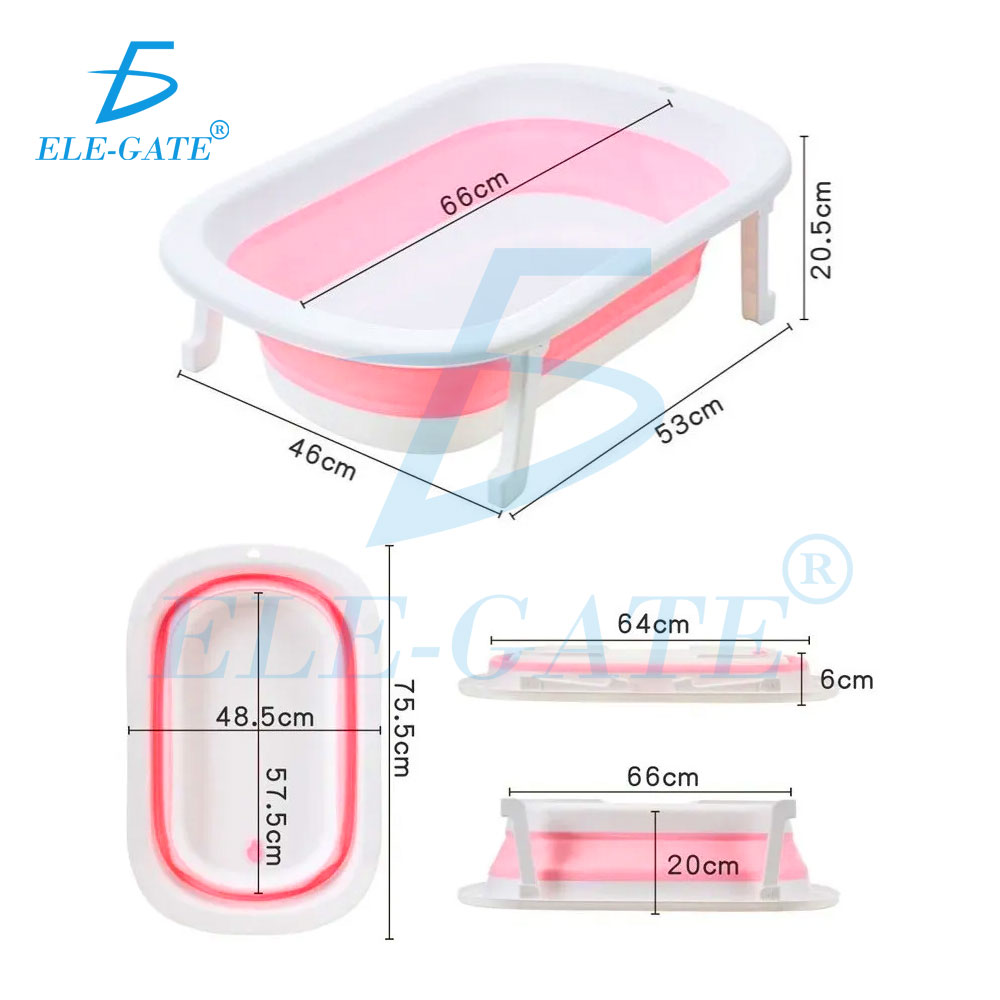 Bañera Antideslizante Tina De Baño Para Bebés Plegable - Image 3