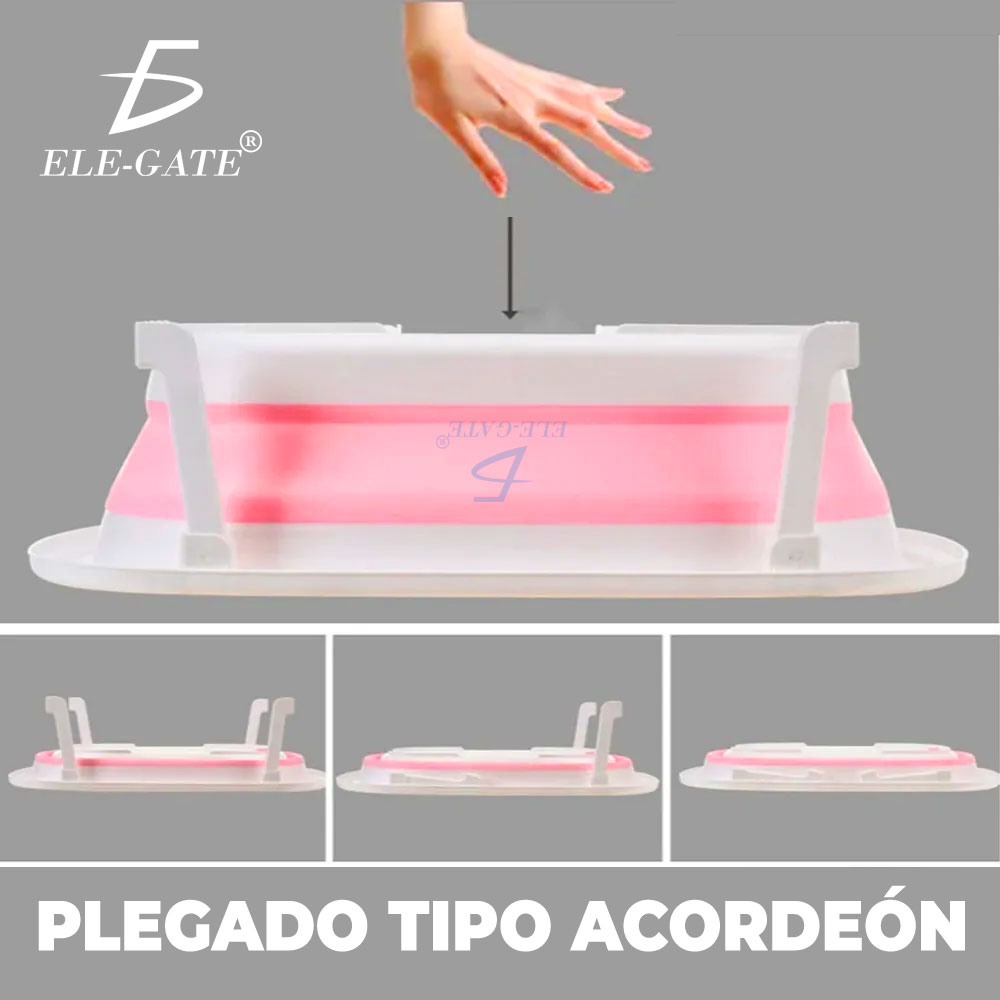 Bañera Antideslizante Tina De Baño Para Bebés Plegable - Image 5