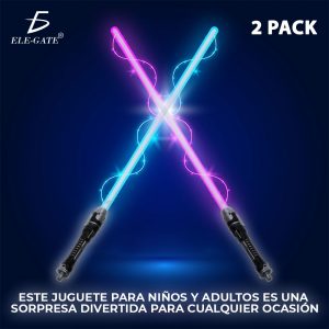 2p Sable Par Star Galaxy Wars Espada Luz Sonido Cambia Color