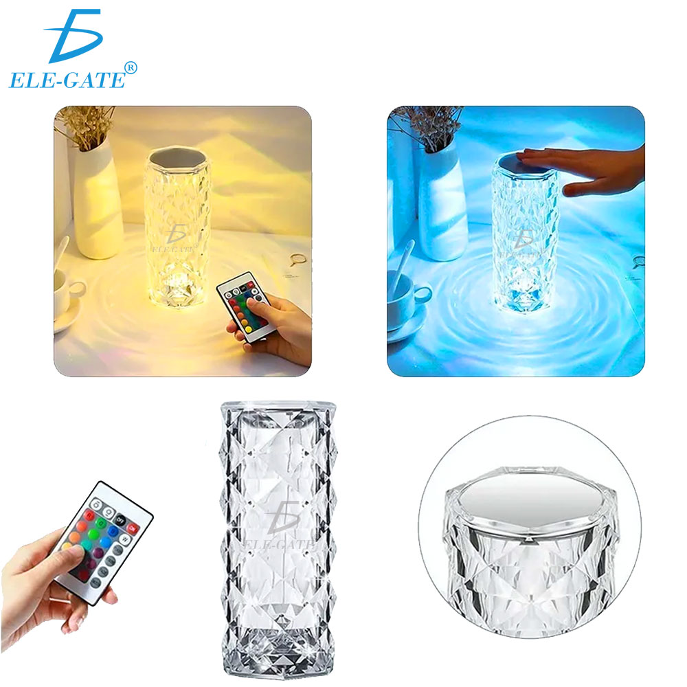 Lámpara 3d De Cristal Acrílico Control Táctil 16 Colores - Image 2