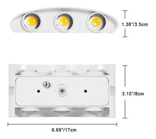 Lámpara Led De 6w Para Pared De Uso Exterior E Interior Ip67 - Image 5