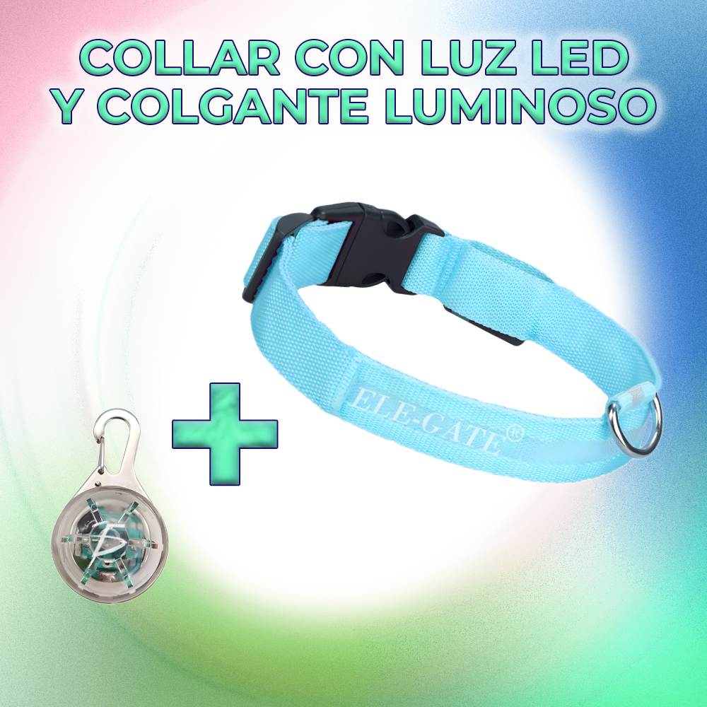 Collar Para Perro Gato Mascota Iluminado Con Luz Led y esfera luminosa - Image 4