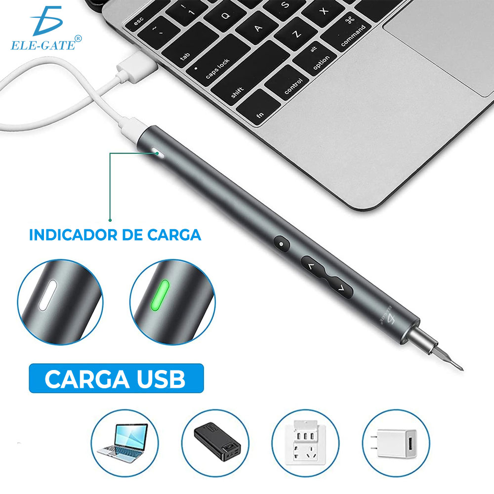 Mini Destornilladores Eléctricos Kit Con 24 Puntas 3 Led - Image 8