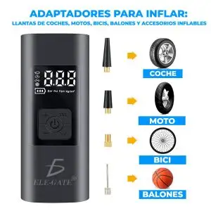 Bomba Aire Inalámbrica Para Inflar Llantas Compresor Aire