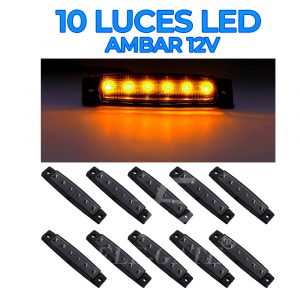 10 Led Luces Laterales De Marcador Para Camión Remolque Ámbar