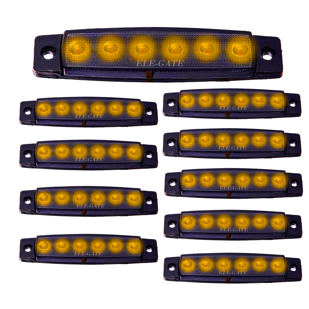 10 Led Luces Laterales De Marcador Para Camión Remolque Ámbar - Image 3