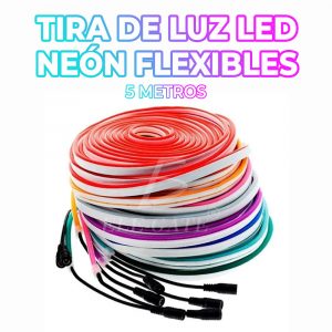 Manguera Tira Neon Led Flexible Luz Calida Con Eliminador