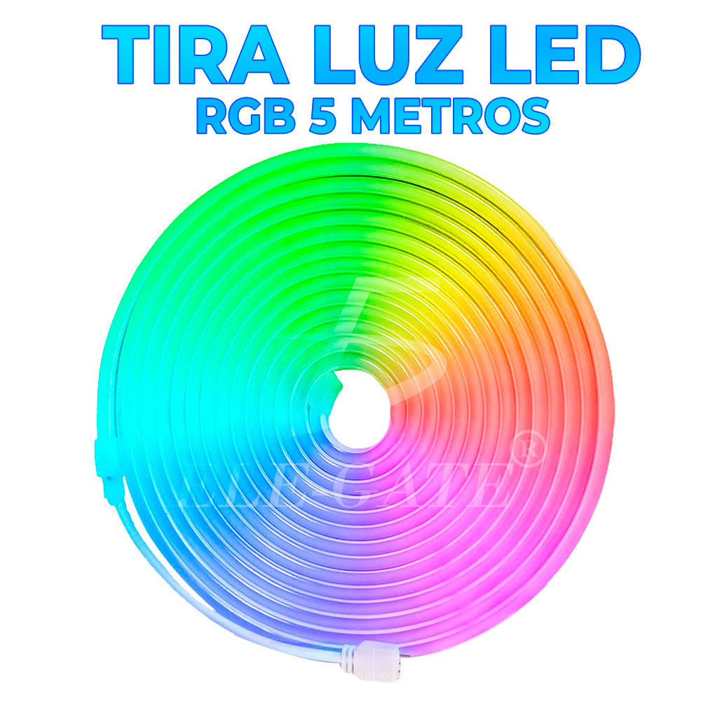 Tira De Luz Led Rgb De Neón Ip65 Flexible Bluetooth De 5m - Image 2