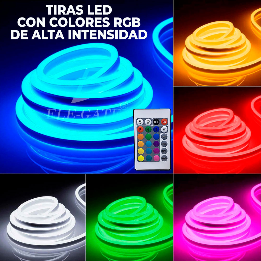 Tira De Luz Led Rgb De Neón Ip65 Flexible Bluetooth De 5m - Image 6