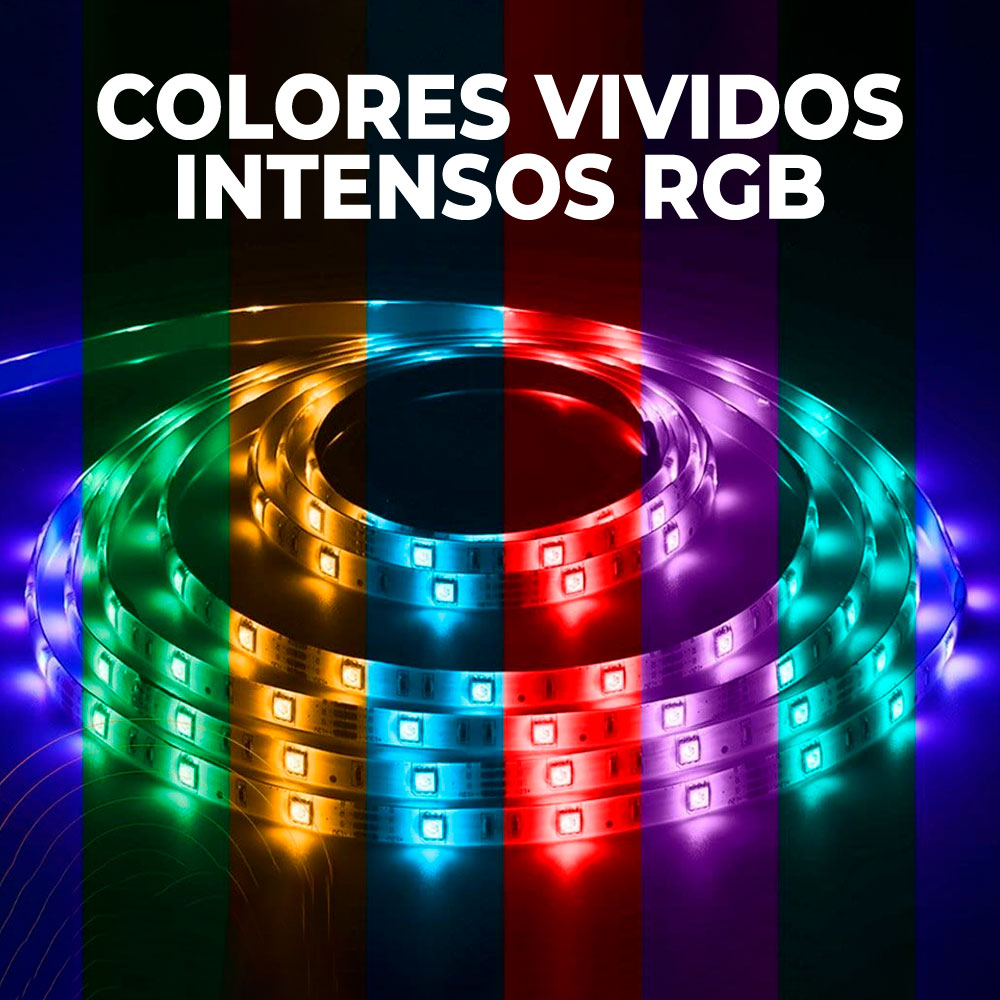 Tira De Luces Led Rgb 5050 Decoración Que Cambia De Color 2M - Image 4