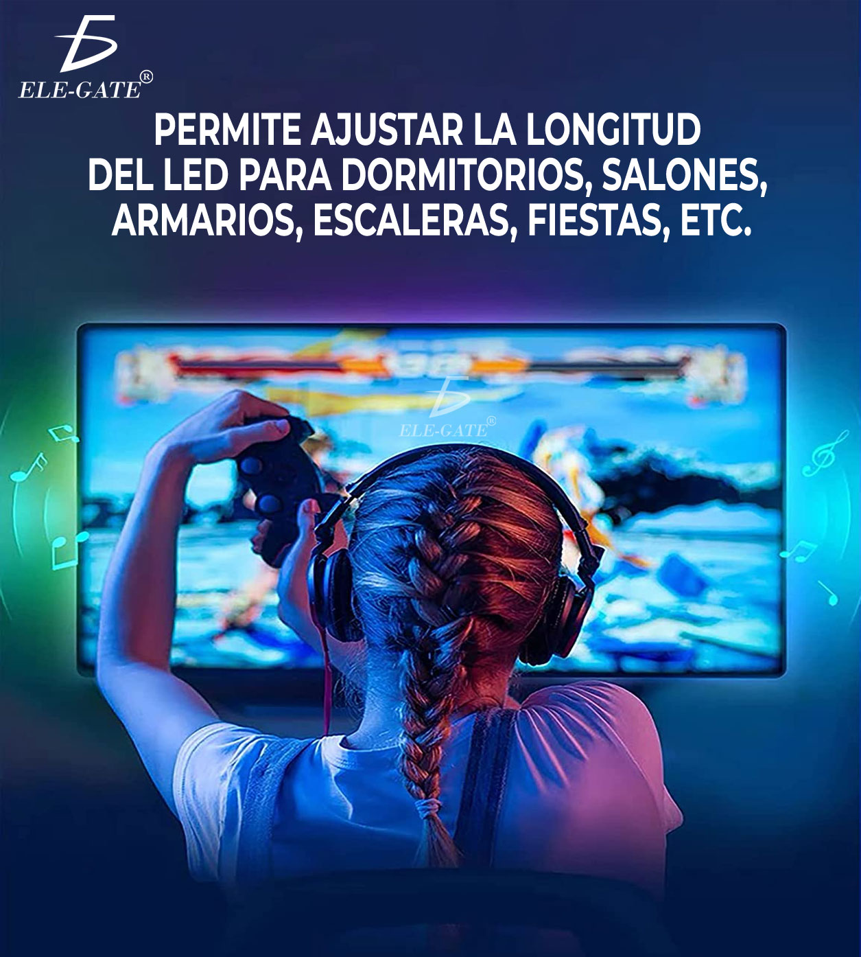 Tira De Luces Led Rgb 5050 Decoración Que Cambia De Color 5M - Image 5