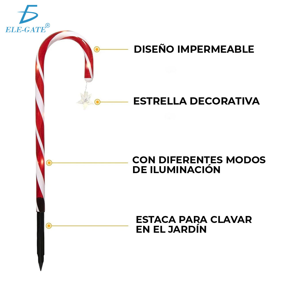 12 Luces de bastón de caramelo de 26 pulgadas - Image 5