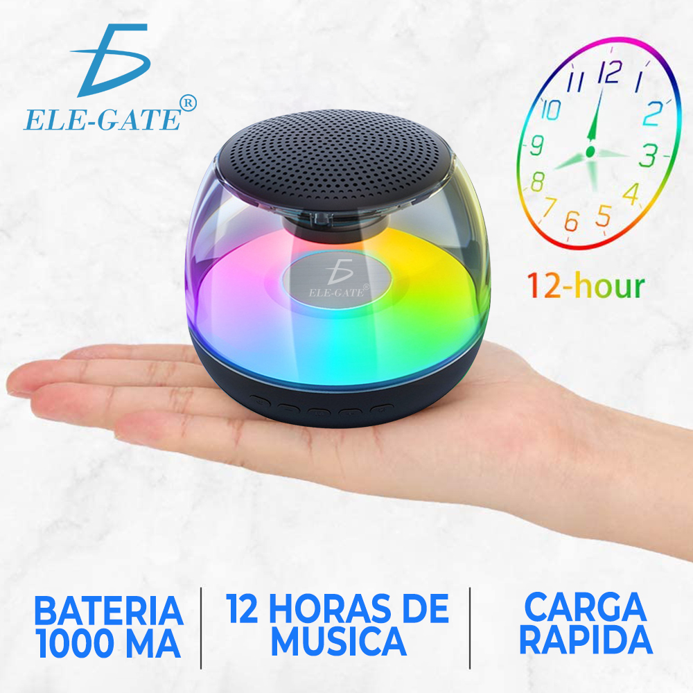 Bocina Bluetooth Inalambrica Transparente Luces Led RGB Con Sonido 360 - Image 2