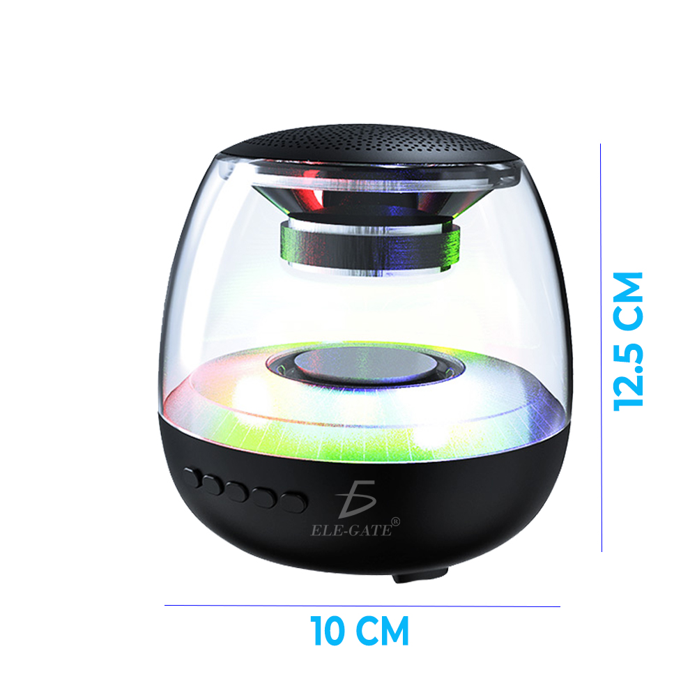Bocina Bluetooth Inalambrica Transparente Luces Led RGB Con Sonido 360 - Image 4