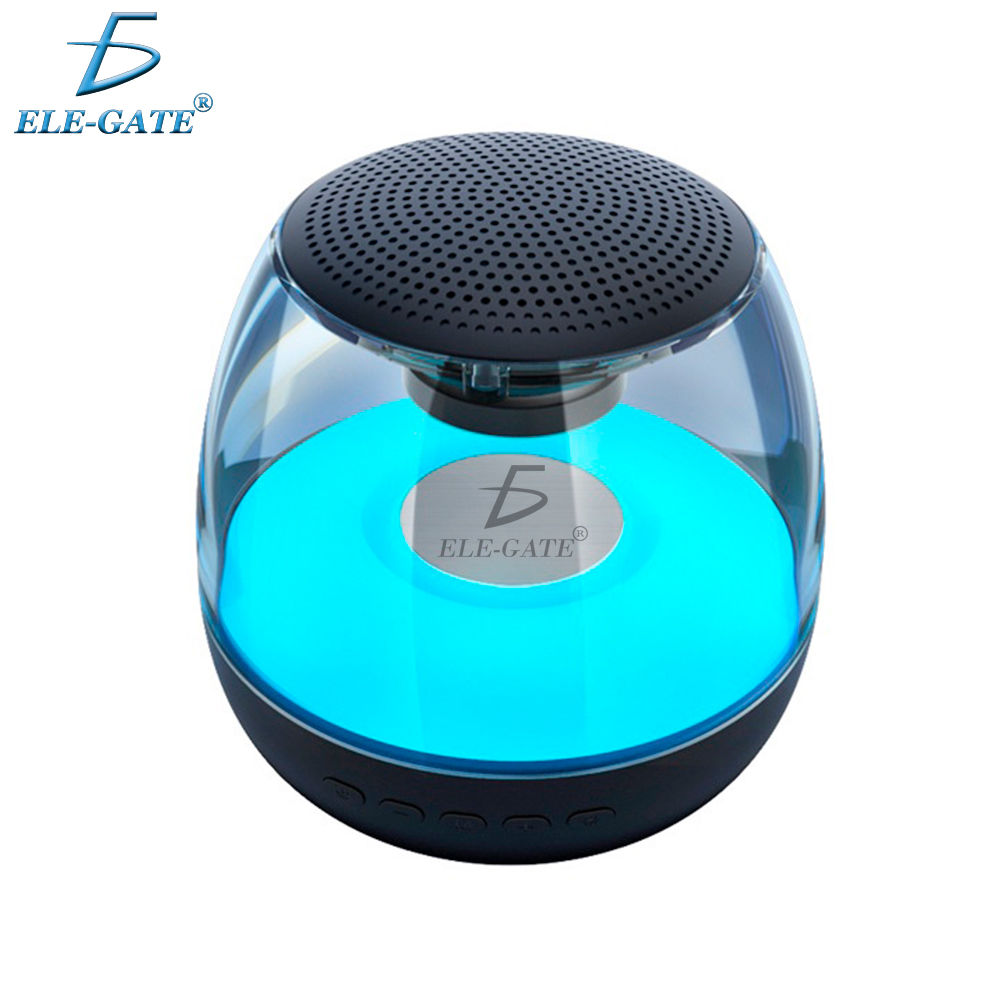 Bocina Bluetooth Inalambrica Transparente Luces Led RGB Con Sonido 360