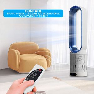 Ventilador torre sin aspas purificador aire Con control remoto