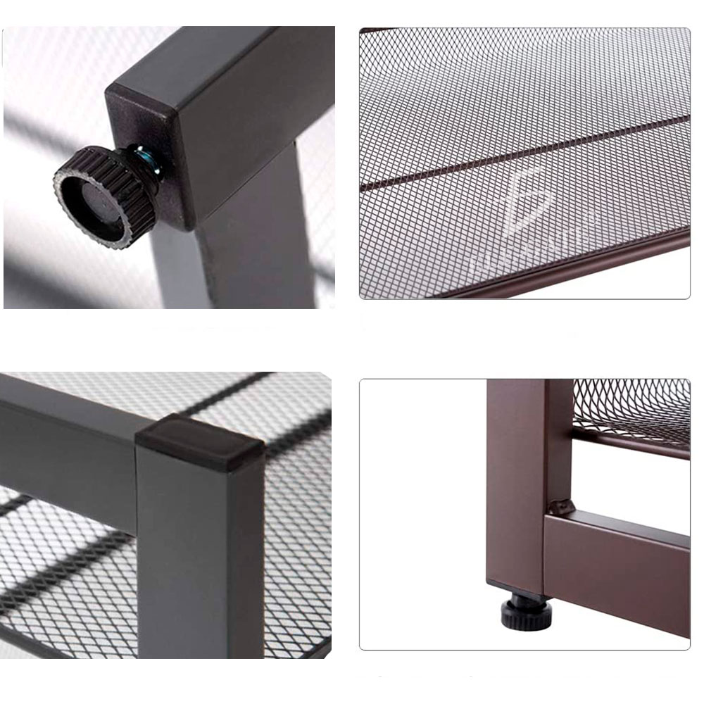 Zapatero Apilable de 2 Niveles Organizador de Zapatos con Rejilla de Alambre ajustable - Image 6