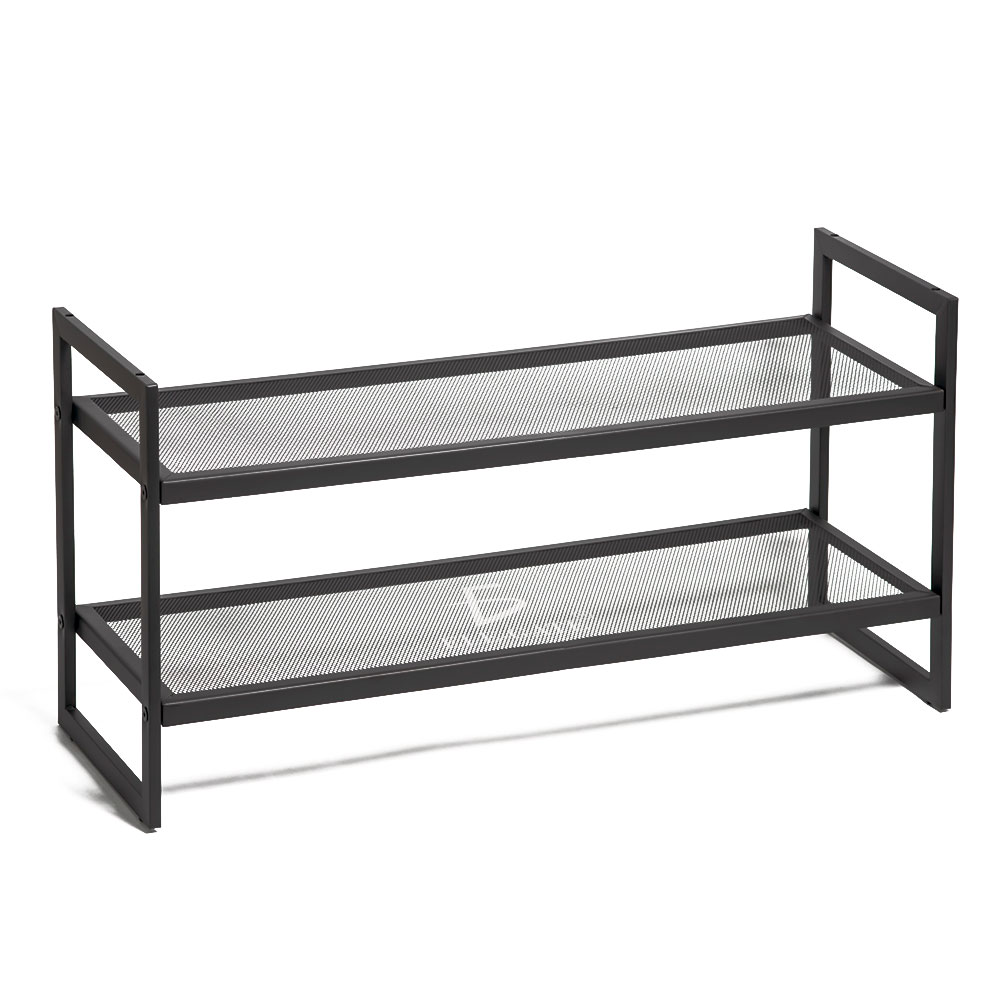 Zapatero Apilable de 2 Niveles Organizador de Zapatos con Rejilla de Alambre ajustable - Image 2