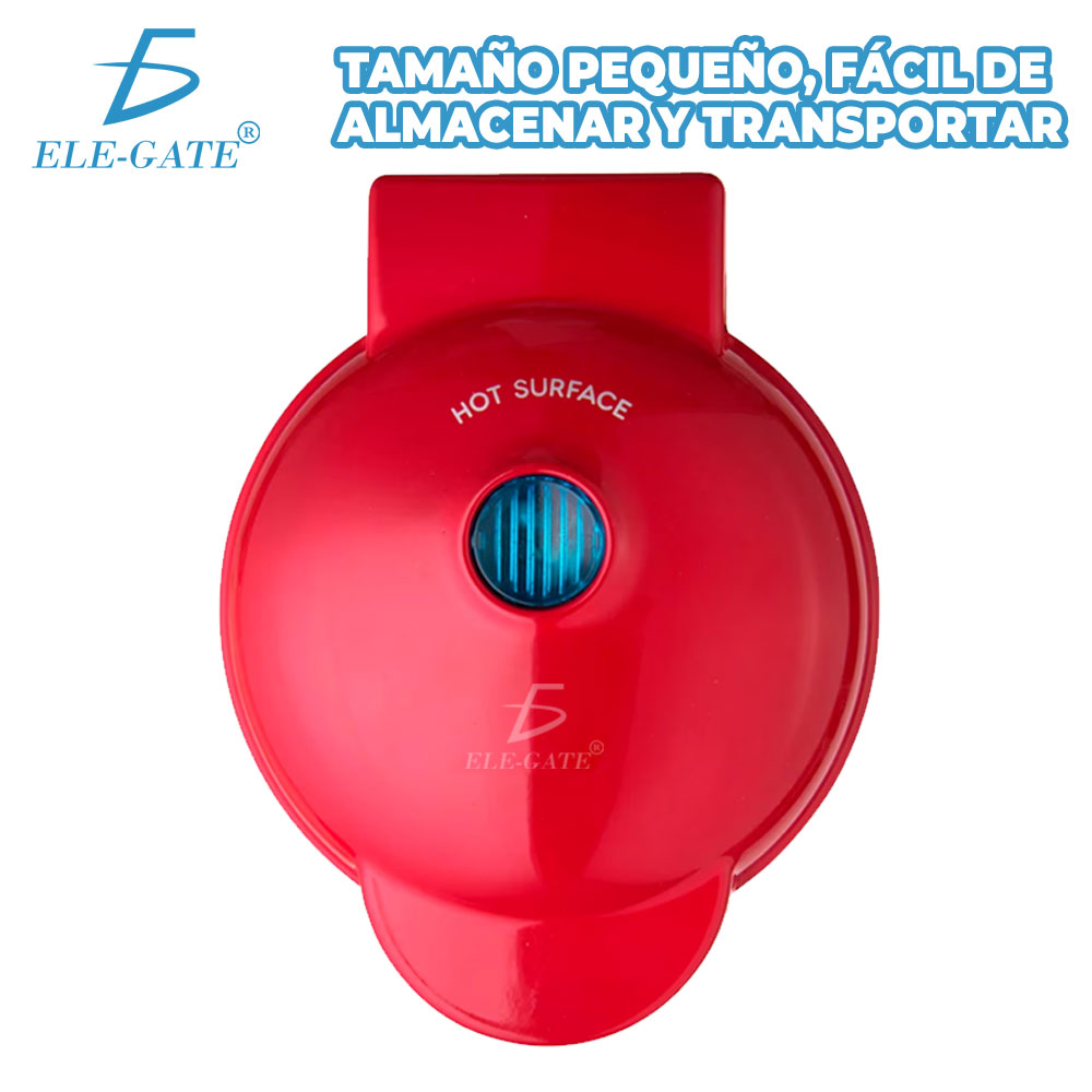 Máquina Pequeña Para Hacer Waffles Para Desayunos Redonda - Image 3