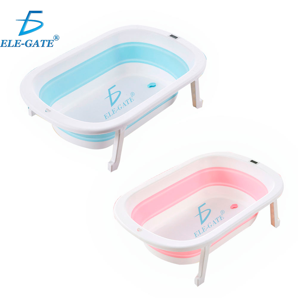 Bañera Tina De Baño Con Termómetro De Agua Para Bebe Plegable Portatil Casa Y Viaje