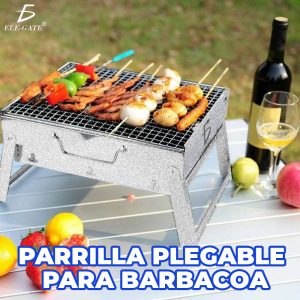 Mini Parrilla De Carbón Portátil Plegable Acero Inoxidable