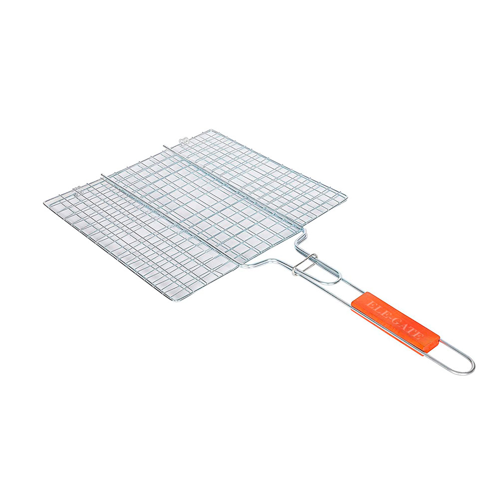 Pinza Parrilla Rejilla Malla Barbacoa Portatil Asador 23X20CM - Image 3