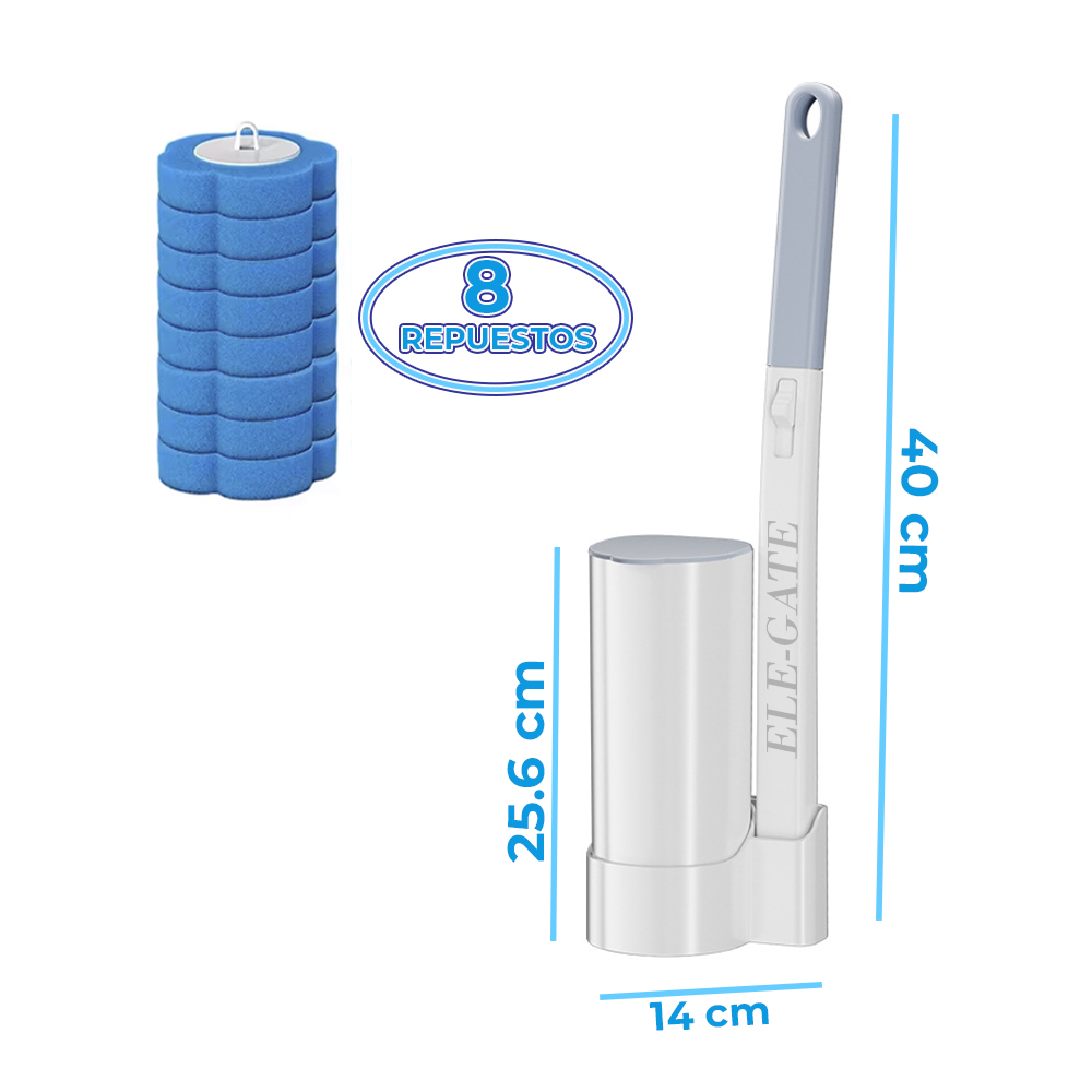 Cepillo Para Baños Con 8 Fibras Intercambiables Y Desechables - Image 4