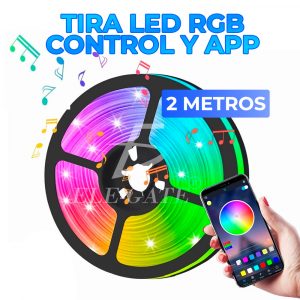 Tiras De Luces Led 5050 Rgb 2 Metros App Bluetooth Control