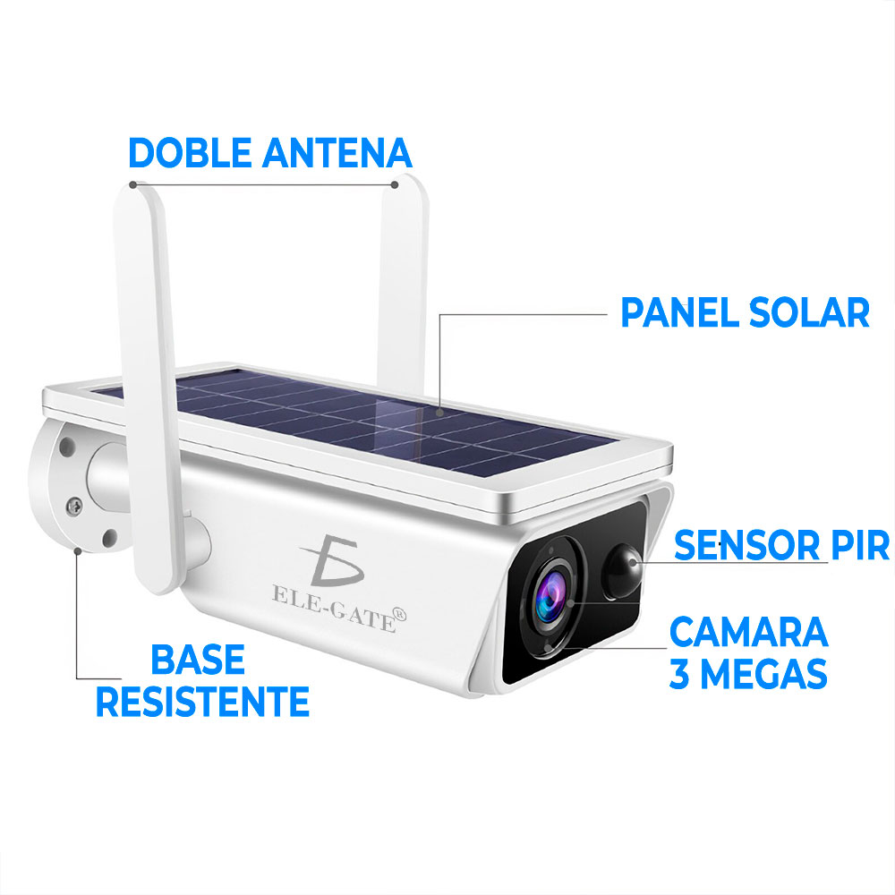 Cámara Wifi Con Panel Solar Full Hd Vigilancia Sin Cables - Image 4