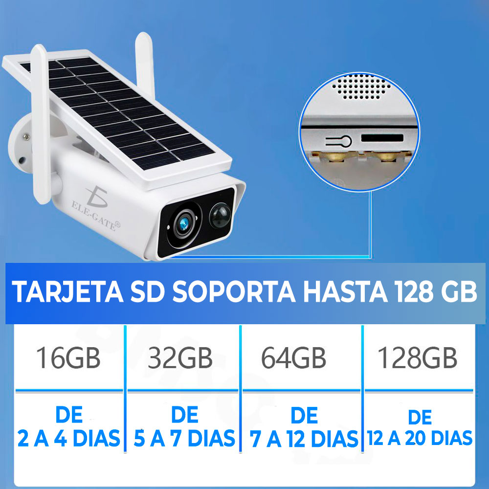 Cámara Wifi Con Panel Solar Full Hd Vigilancia Sin Cables - Image 6