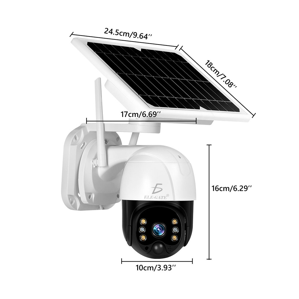 Cámara de seguridad Solar 4G con resolución de 2MP visión nocturna blanca - Image 6