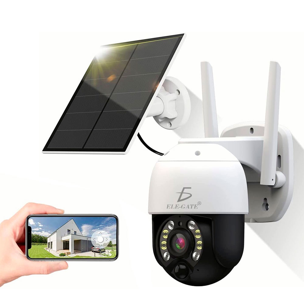 Cámara de seguridad Solar 4G con resolución de 2MP visión nocturna blanca - Image 2
