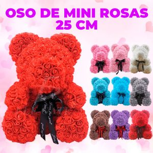Arreglo Floral de OSO de Rosas 17x17x25cm
