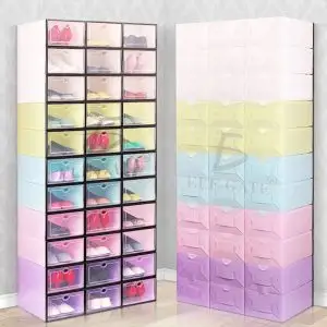 Cajas Organizadoras De Zapatos Apilables Almacenaje 6 piezas Model:L