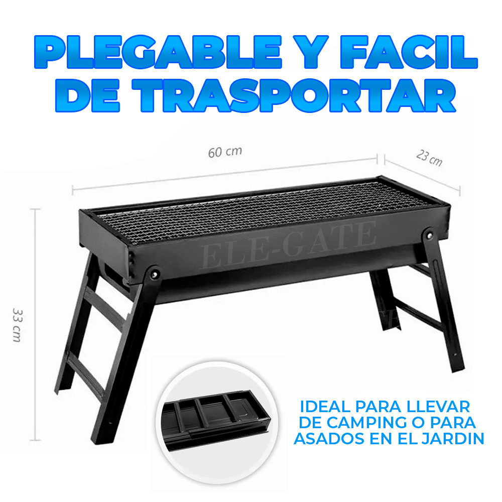 Parrilla De Carbón Portátil Plegable Barbacoa Al Aire Libre - Image 5