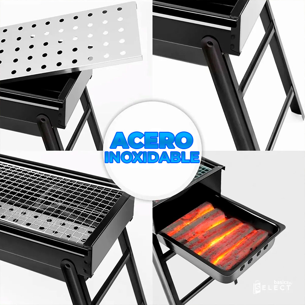 Parrilla De Carbón Portátil Plegable Barbacoa Al Aire Libre - Image 3