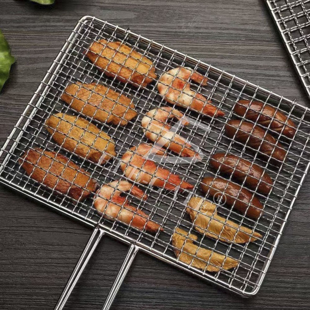 Pinza Parrilla Rejilla Malla Barbacoa Portatil Asador Fiesta Grande 65X36CM - Image 2